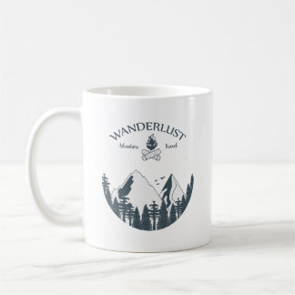 Sage-Grün-Vintage-Berg-Wanderlust-Kaffeetasse Kaffeetasse