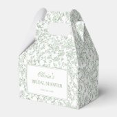 Sage Grün Vintage Französische Florale Hochzeitsdu Geschenkschachtel (Vorderseite)