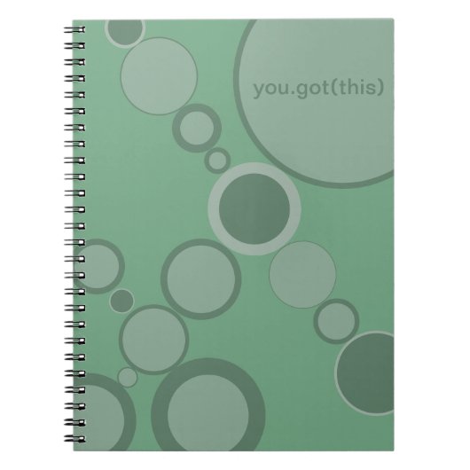 Sage grüne Blasen Sie das Got! Notizblock (Vorderseite)