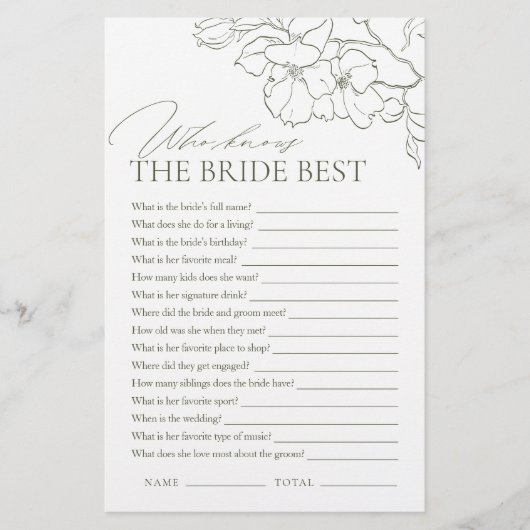 Sage grüne Blüte, die die Braut das beste Spiel ke (Vorderseite)