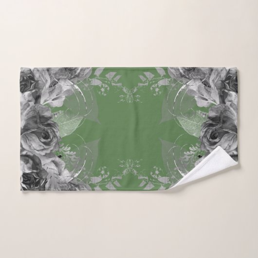 SAGE GRÜNE FLORAL BOTANICAL 2 BADEZIMMER TOWEL SET (Handtuch)