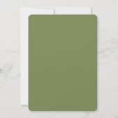 Sage-grüne Hochzeit auf Spanisch Einladung (Rückseite)