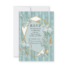 Sage Grüne Seide & Gold, weißer Flamingo, Glitzern