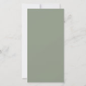 Sage-Grünes Hochzeitsmenü (Rückseite)