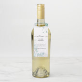 Sage Grüntöne Blumenhochzeit Personalisiert Flaschenanhänger (Auf Flasche)