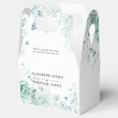 Sage Grüntöne Blumenhochzeit Personalisiert Geschenkschachtel (Geöffnet)
