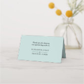 Sage Grüntöne Floral Wedding Luxus Platzkarte (Rückseite)