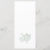 Sage Hand Drawn Cheers Glasses Whimsical Wedding Menükarte (Rückseite)