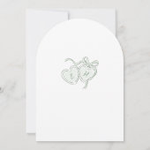 Sage Hand Drawn Floral Arch Whimsical Wedding Einladung (Rückseite)