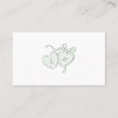 Sage Hand Drawn Whimsical Wedding QR code Details Platzkarte (Rückseite)