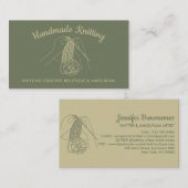 Sage Handmade Hobby Knitted Crochet Amigurumi Visitenkarte (Vorne/Hinten)