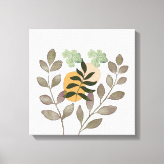 "Sage Harmony | Moderne Botanische Blätter Wandkun Leinwanddruck
