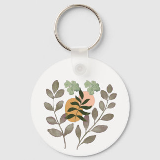 "Sage Harmony | Moderne Botanische Blätter Wandkun Schlüsselanhänger