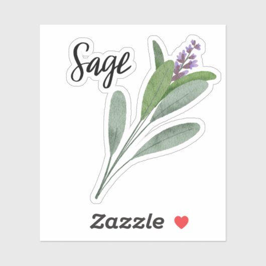 Sage Herb Jar Sticker (Blatt)