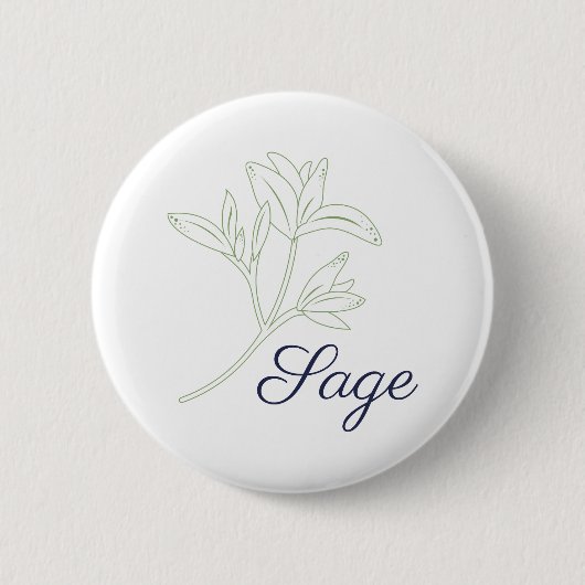 Sage Herb Pflanze Button (Vorderseite)