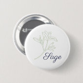 Sage Herb Pflanze Button (Vorne & Hinten)