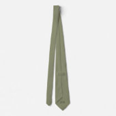 Sage Herb Pflanze Green Mid Century Solid Color Krawatte (Rückseite)
