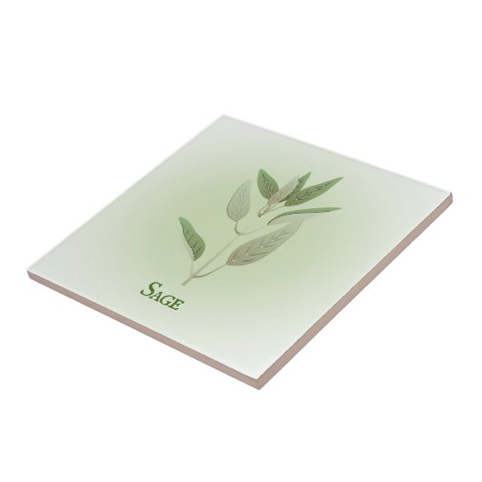 Sage Herbal Design Keramik Tile Fliese (Seite)