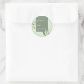 Sage Herbal Tee Business Label Runder Aufkleber (Tasche)