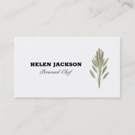 Sage Herbs Kulinarischer Koch Catering Business Ca Visitenkarte