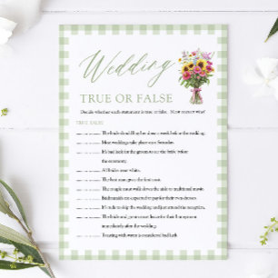 Sage Hochzeit Wahr oder Falsch Brautparty-Spiel Einladung