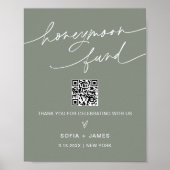 SAGE Honeymoon Fund Wedding Sign Poster (Vorne)