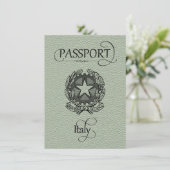 Sage Italy Passport Save the Date (Stehend Vorderseite)