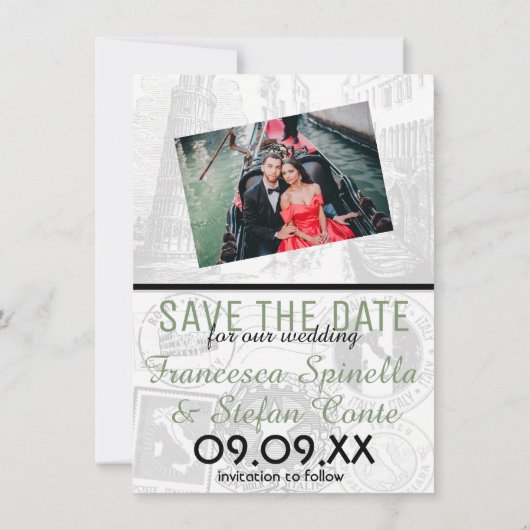 Sage Italy Passport Save the Date (Rückseite)