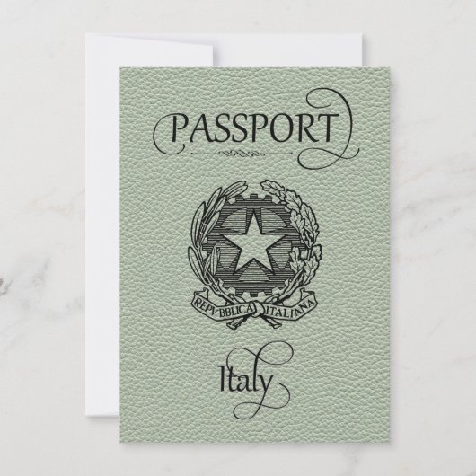 Sage Italy Passport Save the Date (Vorderseite)
