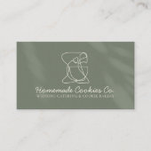 Sage Ivory hausgemachte Bäckerei Cookie Visitenkarte (Vorderseite)