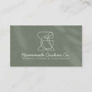 Sage Ivory hausgemachte Bäckerei Cookie Visitenkarte