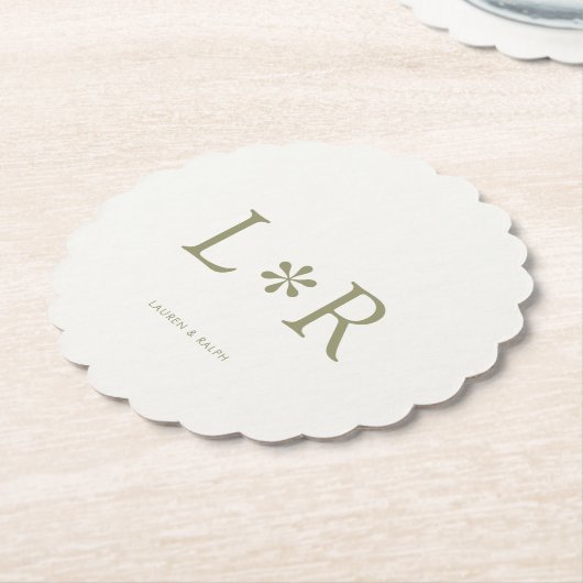 Sage & Ivory Simple Chic Couple Untersetzer (angewinkelt)