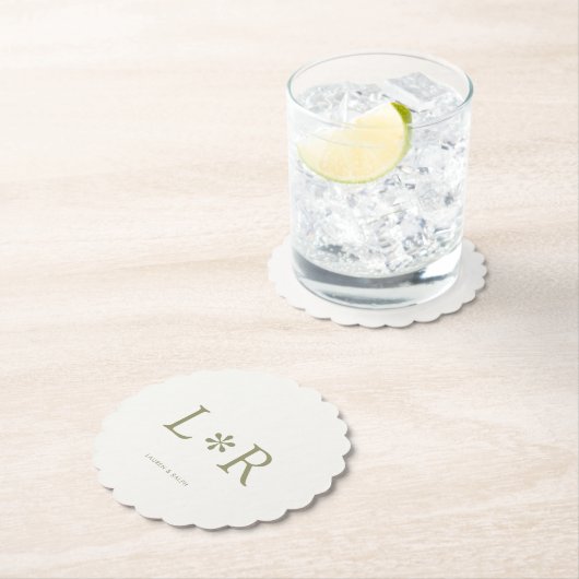 Sage & Ivory Simple Chic Couple Untersetzer (Vor Ort)