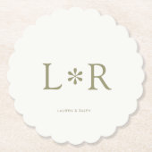 Sage & Ivory Simple Chic Couple Untersetzer (Vorderseite)