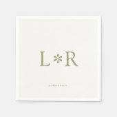 Sage & Ivory | Stilvoll modern Serviette (Vorderseite)