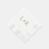 Sage & Ivory | Stilvoll modern Serviette (Ecke)