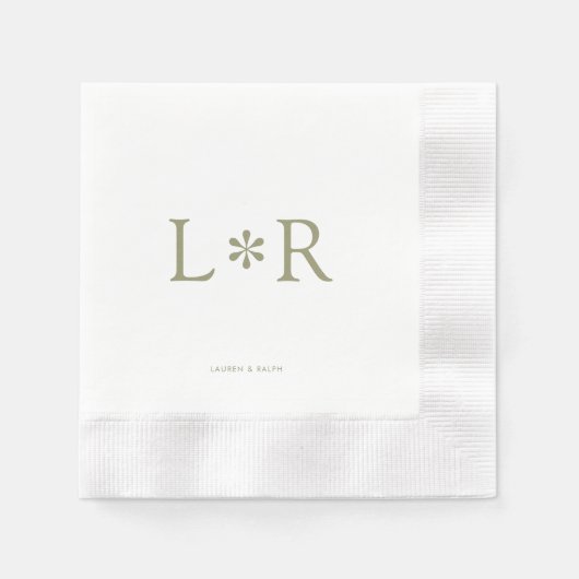 Sage & Ivory | Stilvoll modern Serviette (Vorderseite)