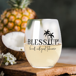 Sage! Jamaikanisches Thema Stemless Wine Glass Weinglas Ohne Stiel