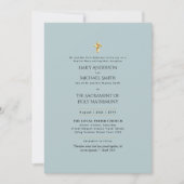 Sage Katholic Nuptial Mass Wedding Einladung (Vorderseite)