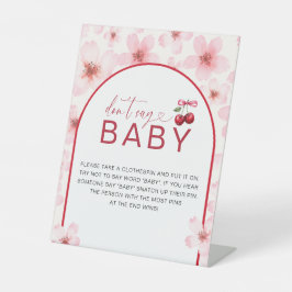 Sage kein Baby | Baby Shower Cherry Blossom Game Sockelschild
