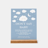 Sage kein Baby Blue Cloud Baby Shower Game Acrylschild (Vorderseite)