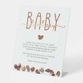 Sage kein Baby Coffee Baby Shower Game Sockelschild