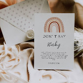 Sage kein Baby-Duschspiel, Regenbogen Einladung