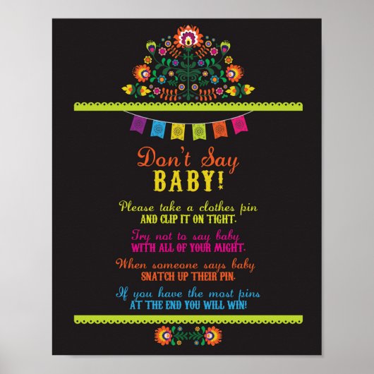 Sage kein Baby Fiesta Shower Poster (Vorne)