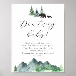 Sage kein Baby Game Sign Poster