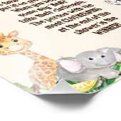 Sage kein Baby Jungle Safari Baby Duschzeichen Fotodruck (Ecke)