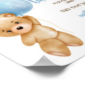 Sage kein Baby Shower Blue Bären Boy Poster (Ecke)
