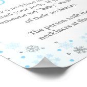 Sage kein Baby Winter Blue Duwer Game Sign Poster (Ecke)