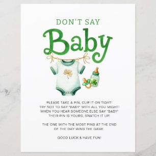 Sage kein irisches Baby-Duschgel-Zeichen
