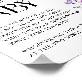 Sage keine Baby Boho Wildblume Floral Baby Shower Poster (Ecke)